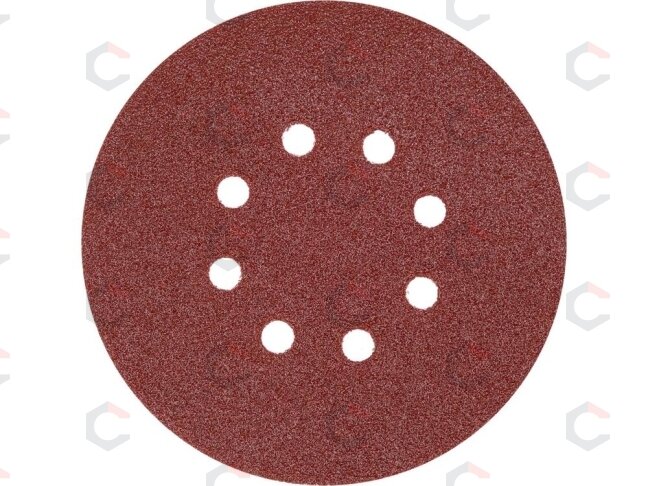 Šlifavimo popierius {velcro) | 8 skylės | 150 mm / P100 | 50 vnt. (YT-834594) 1 Šlifavimo popierius {velcro) | 8 skylės | 150 mm / P100 | 50 vnt. (YT-834594) 1