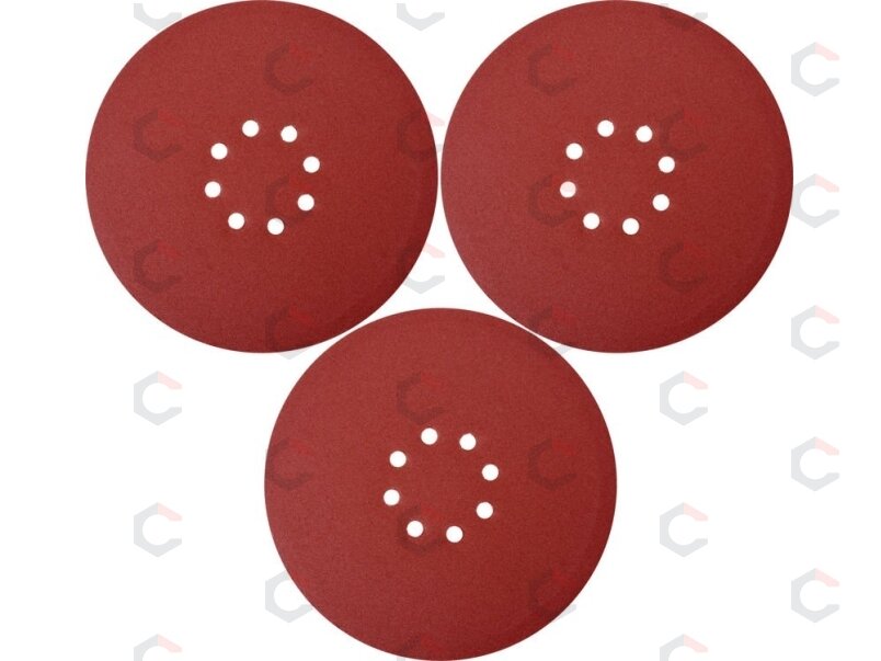 Šlifavimo popierius {velcro) apvalus | su skylėm | 225 mm / P100 | 3 vnt. (YT-83473) Šlifavimo popierius {velcro) apvalus | su skylėm | 225 mm / P100 | 3 vnt. (YT-83473)