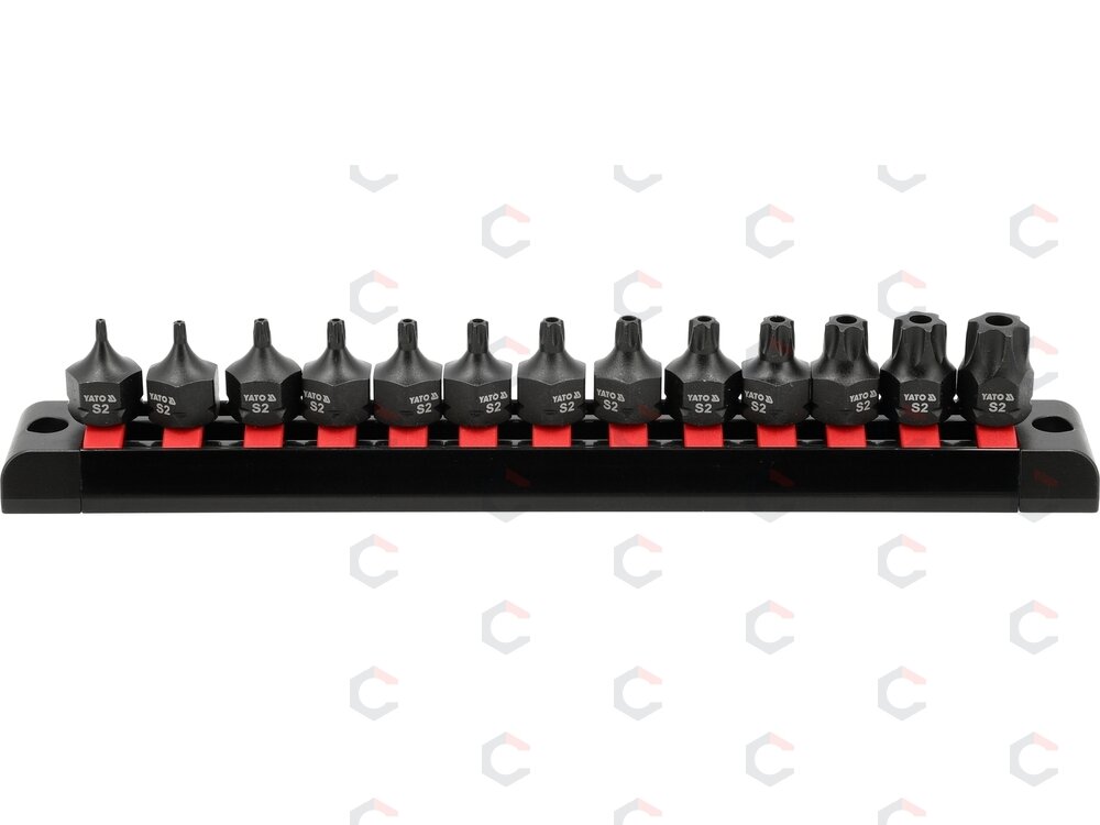 Smūginiai antgaliukai su skylutėmis TORX | T10 - T70 | 3/8" | 13 vnt (YT-10668) 1 Smūginiai antgaliukai su skylutėmis TORX | T10 - T70 | 3/8" | 13 vnt (YT-10668) 1