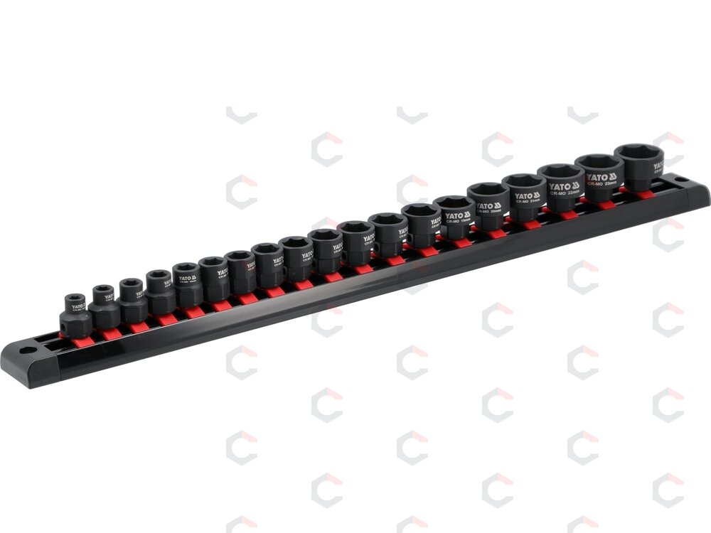 Smūginių galvučių rinkinys, šešiakampės | 9.5 mm (3/8") | 6 - 24 mm | 19 vnt. (YT-10249) Smūginių galvučių rinkinys, šešiakampės | 9.5 mm (3/8") | 6 - 24 mm | 19 vnt. (YT-10249)