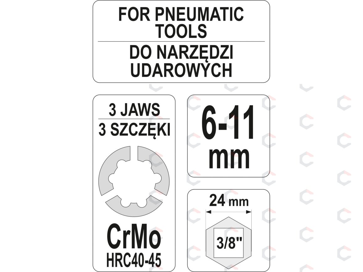 Smeigių išsukėjas | 6-11 mm (YT-06255) 3 Smeigių išsukėjas | 6-11 mm (YT-06255) 3