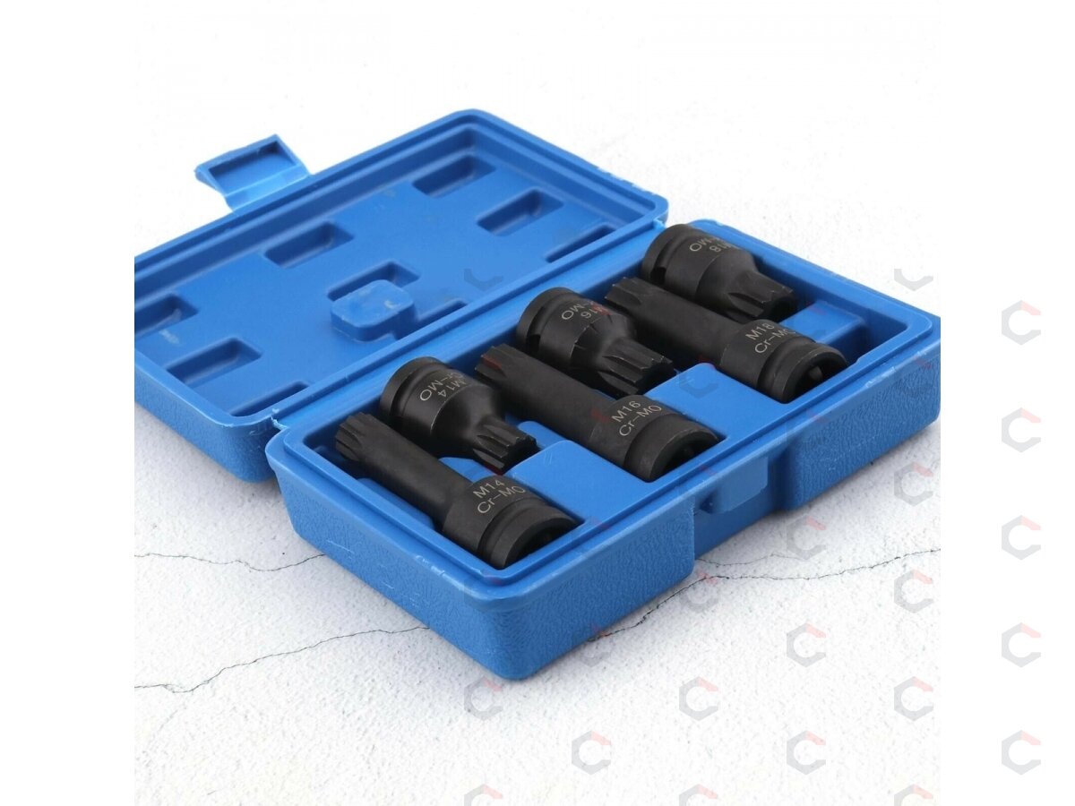 Smūginių antgalių rinkinys – su skyle (tamperproof) Spline XZN – 1/2" | M14–M18 | 6 vnt. (S1121) 1 Smūginių antgalių rinkinys – su skyle (tamperproof) Spline XZN – 1/2" | M14–M18 | 6 vnt. (S1121) 1