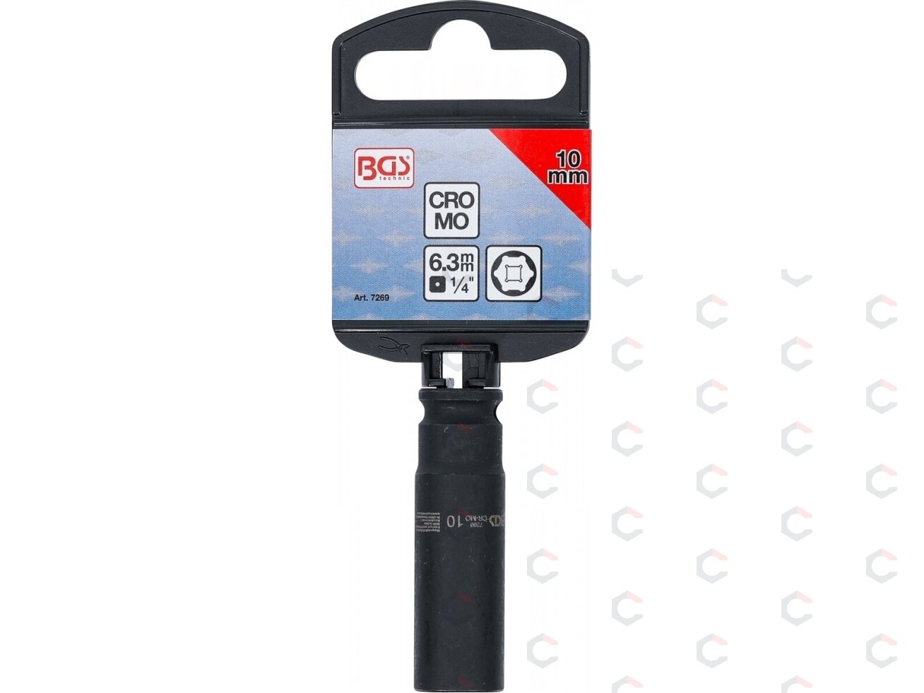 Smūginė galvutė ilga | šešiakampė | 6,3 mm (1/4") | 10 mm (7269) 3 Smūginė galvutė ilga | šešiakampė | 6,3 mm (1/4") | 10 mm (7269) 3