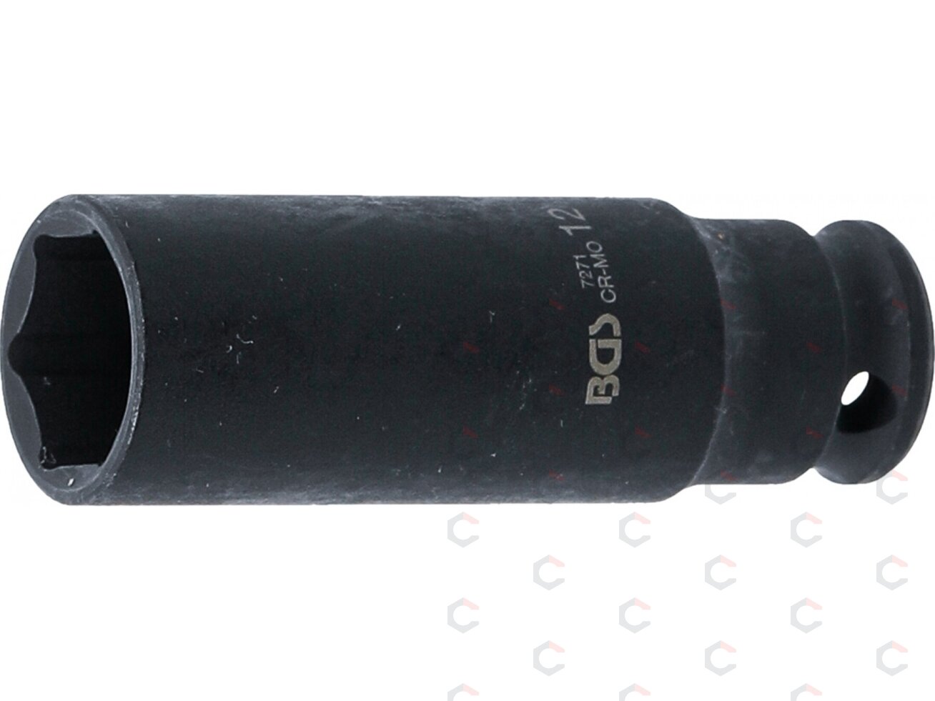 Smūginė galvutė ilga | šešiakampė | 6,3 mm (1/4") | 12 mm (7271) Smūginė galvutė ilga | šešiakampė | 6,3 mm (1/4") | 12 mm (7271)
