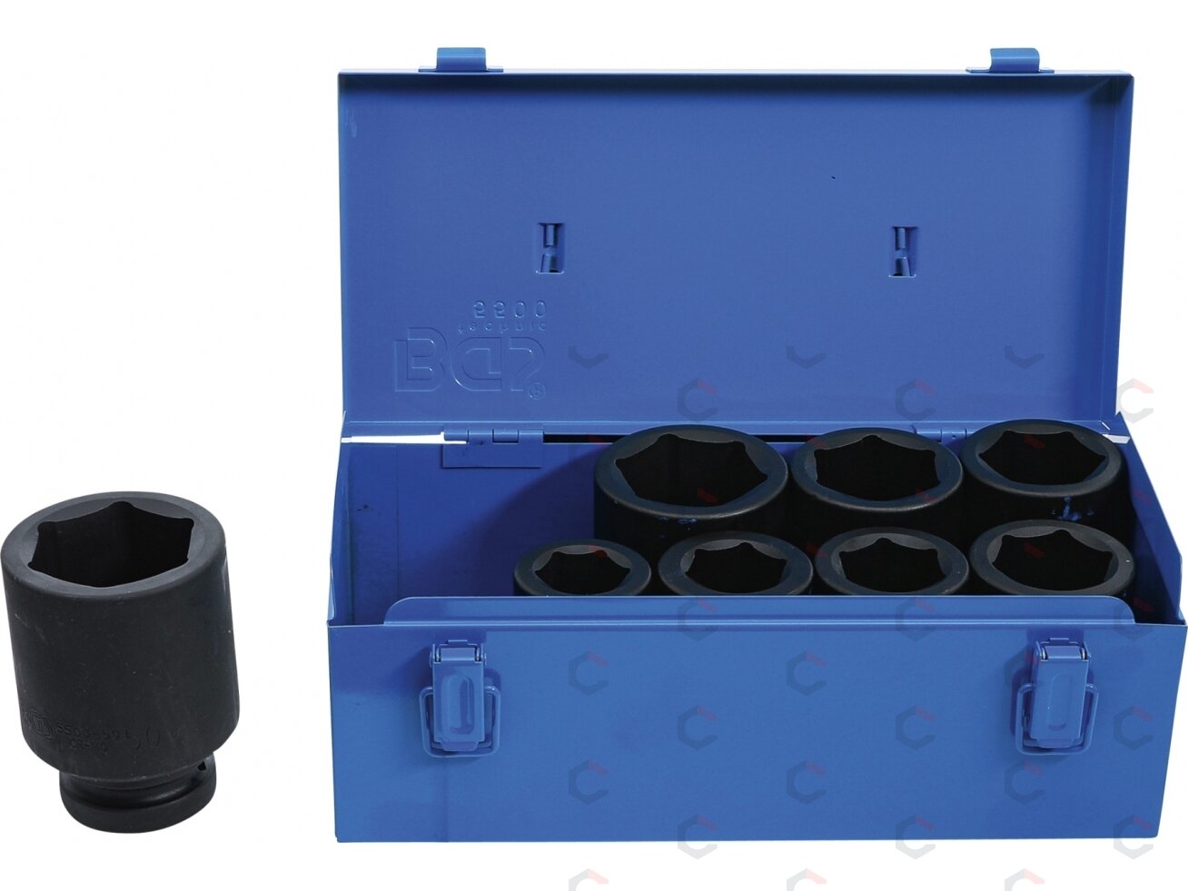 Ilgų smūginių galvučių rinkinys BGS | 1" | 27–50 mm | 8 vnt. (5500) 1 Ilgų smūginių galvučių rinkinys BGS | 1" | 27–50 mm | 8 vnt. (5500) 1