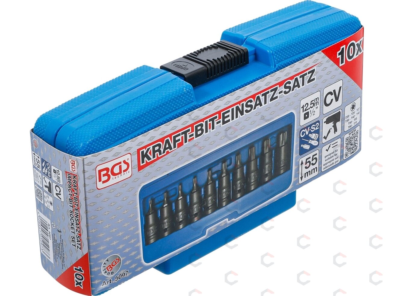 Smūginiai antgaliai | 12,5 mm (1/2") | T-Star (Torx) T20–T70 | 10 vnt. (5097) 6