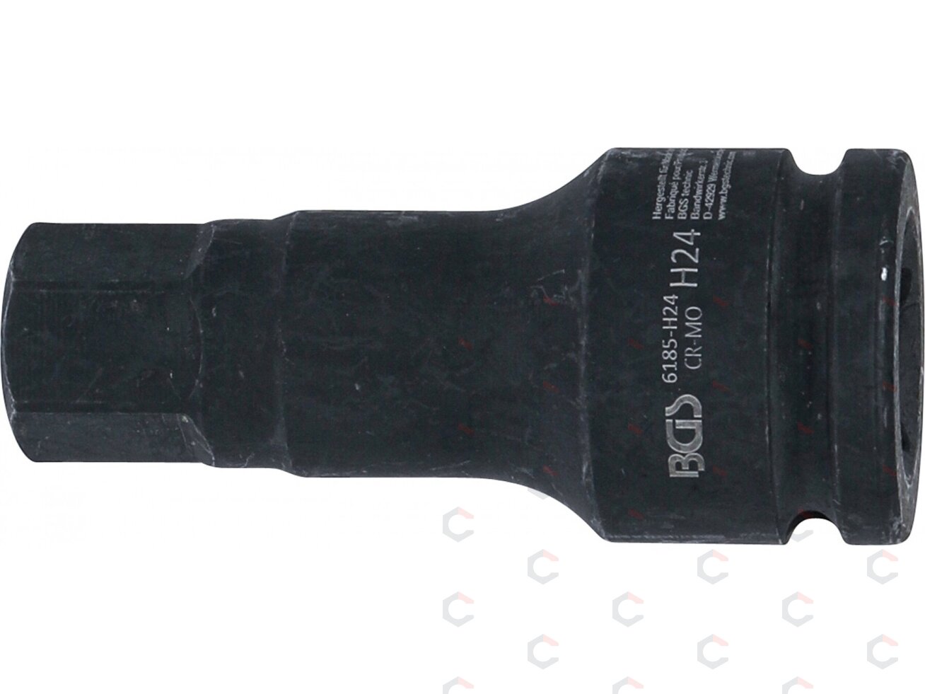 Smūginis antgalis | ilgis 100 mm | 20 mm (3/4") | Hex šešiakampis 24 mm (6185-H24) Smūginis antgalis | ilgis 100 mm | 20 mm (3/4") | Hex šešiakampis 24 mm (6185-H24)