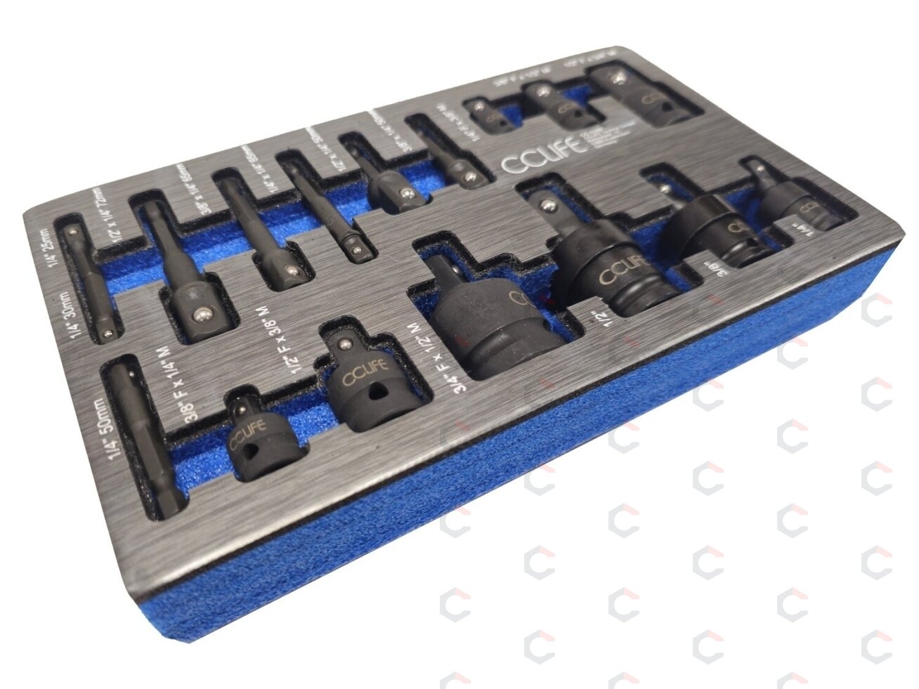Smūginių adapterių ir šarnyrų / kardanų rinkinys | Cr-Mo | 17 vnt. (H640617) 5 Smūginių adapterių ir šarnyrų / kardanų rinkinys | Cr-Mo | 17 vnt. (H640617) 5
