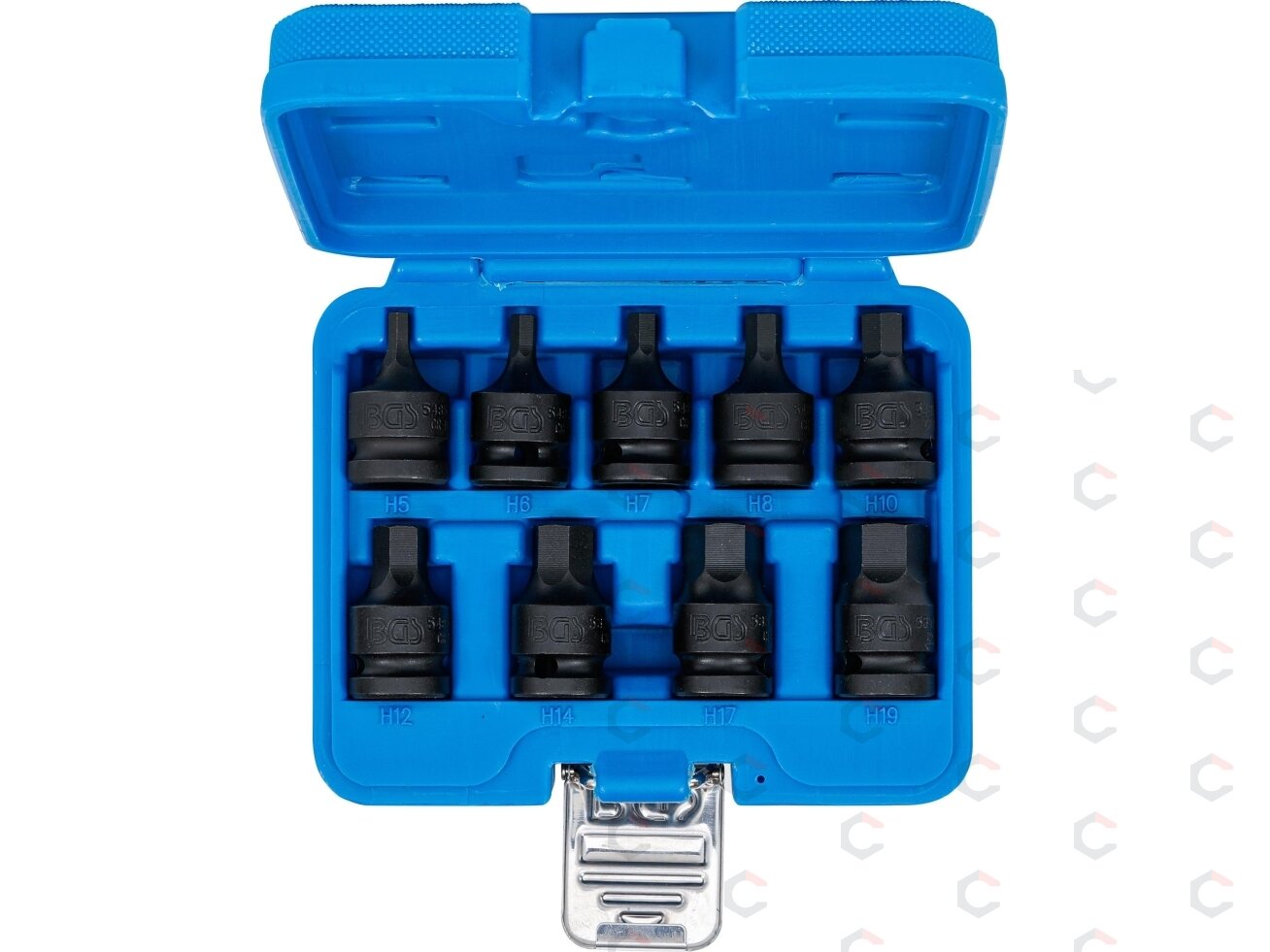 Smūginių antgalių rinkinys | 12,5 mm (1/2") | hex šešiakampis 5 - 19 mm | 9 vnt. (5485) 3 Smūginių antgalių rinkinys | 12,5 mm (1/2") | hex šešiakampis 5 - 19 mm | 9 vnt. (5485) 3