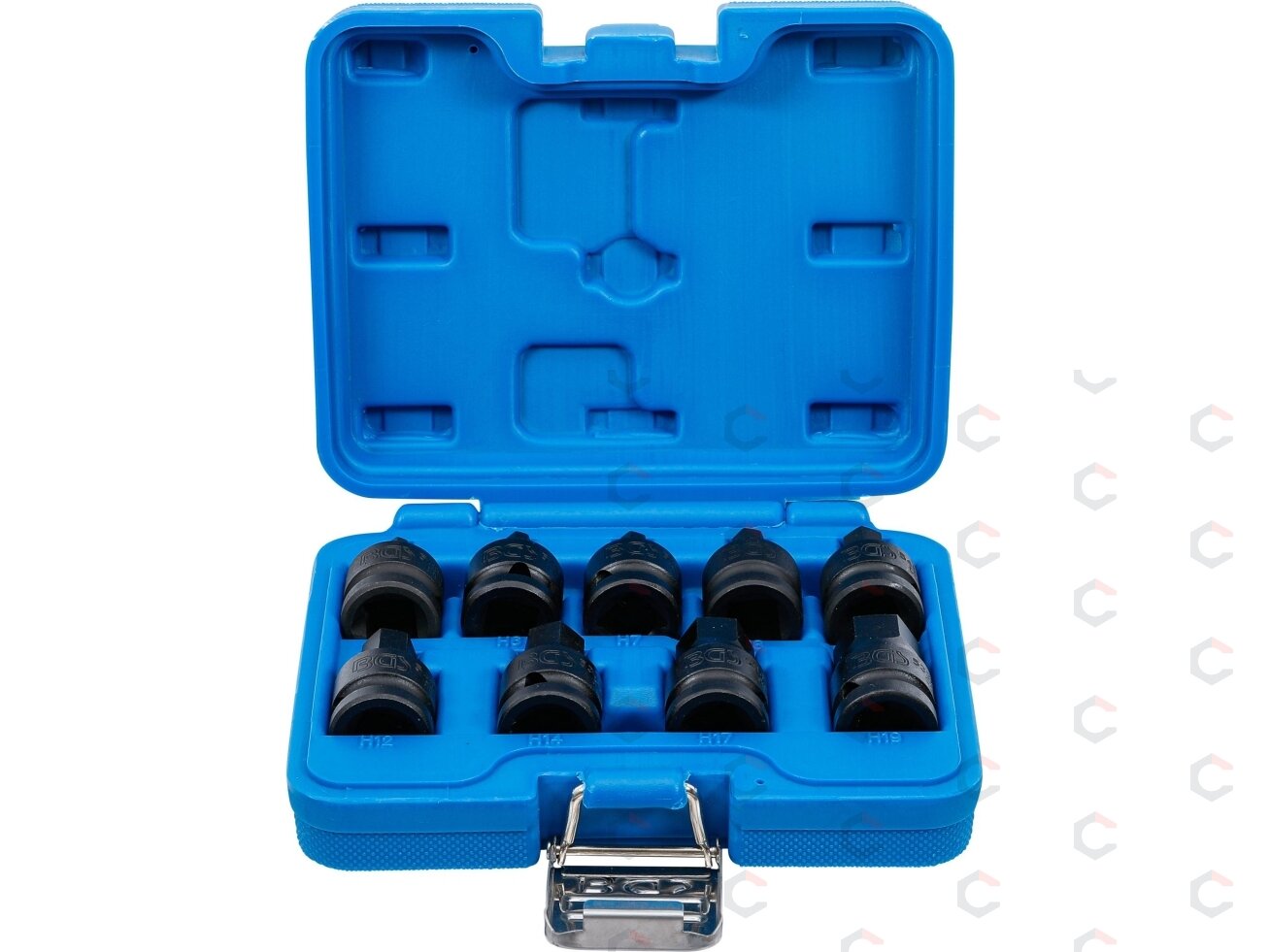 Smūginių antgalių rinkinys | 12,5 mm (1/2") | hex šešiakampis 5 - 19 mm | 9 vnt. (5485) Smūginių antgalių rinkinys | 12,5 mm (1/2") | hex šešiakampis 5 - 19 mm | 9 vnt. (5485)