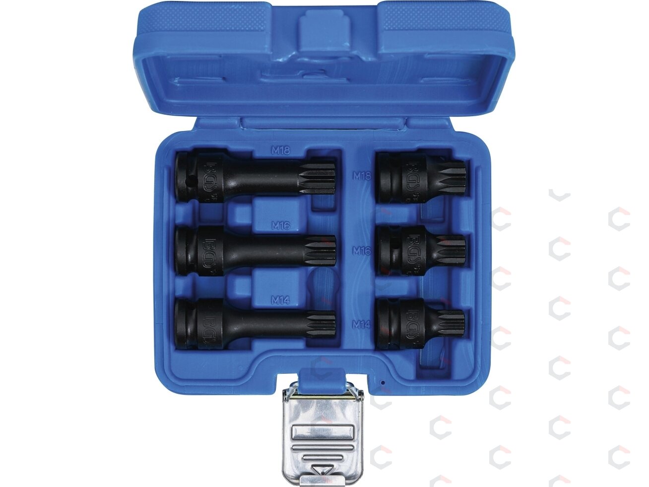 Smūginių antgalių rinkinys – Spline (XZN) trumpi ir ilgi – 1/2" | 6 vnt. (5380) 3