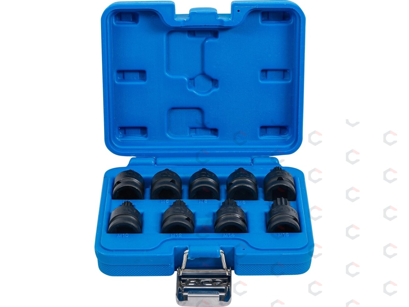 Smūginių galvučių su XZN antgaliais rinkinys 1/2" M4–M16 9 vnt. (5487) Smūginių galvučių su XZN antgaliais rinkinys 1/2" M4–M16 9 vnt. (5487)