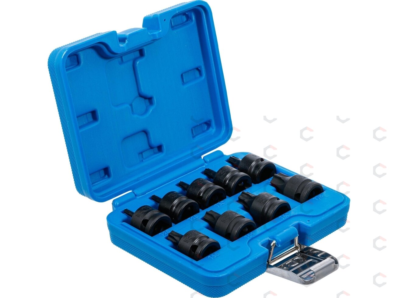 Smūginių galvučių su T-Star antgaliais rinkinys 1/2" T20–T70 9 vnt. (5486) 1 Smūginių galvučių su T-Star antgaliais rinkinys 1/2" T20–T70 9 vnt. (5486) 1