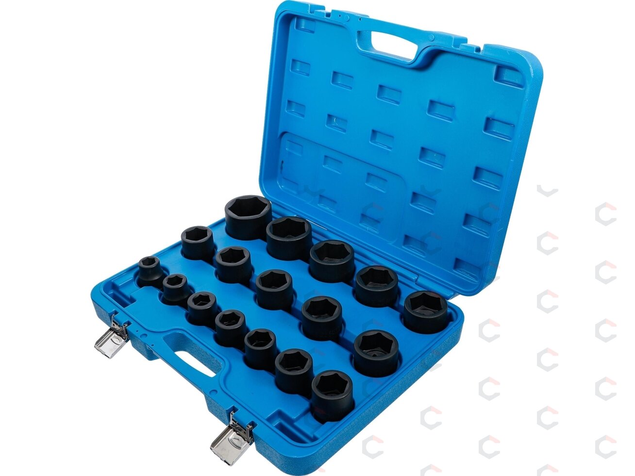 Smūginių galvučių rinkinys | 3/4" | 19–55 mm | 17 vnt. (5242) 3 Smūginių galvučių rinkinys | 3/4" | 19–55 mm | 17 vnt. (5242) 3