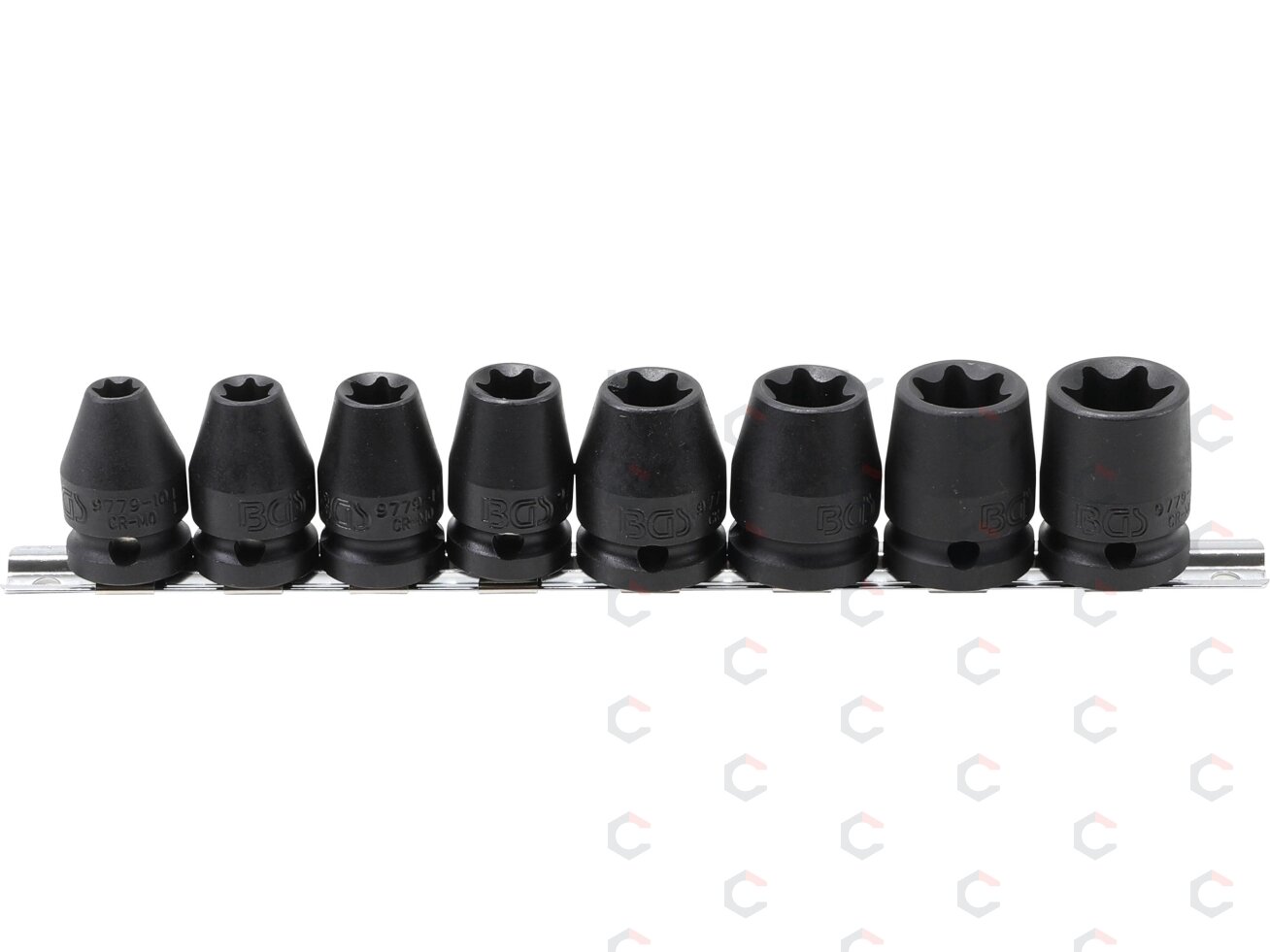 Smūginių E-type galvučių rinkinys | 12.5 mm (1/2") | E10–E24 | 8 vnt. (9779)
