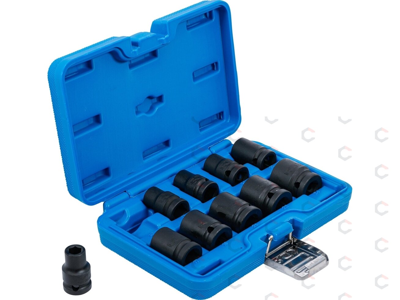 Smūginių galvučių rinkinys, šešiakampės | 12,5 mm (1/2") | 10 - 24 mm | 10 vnt. (5205) 2