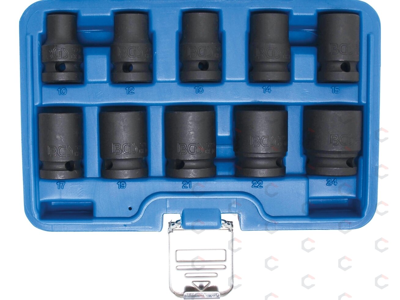 Smūginių galvučių rinkinys, šešiakampės | 12,5 mm (1/2") | 10 - 24 mm | 10 vnt. (5205) 7