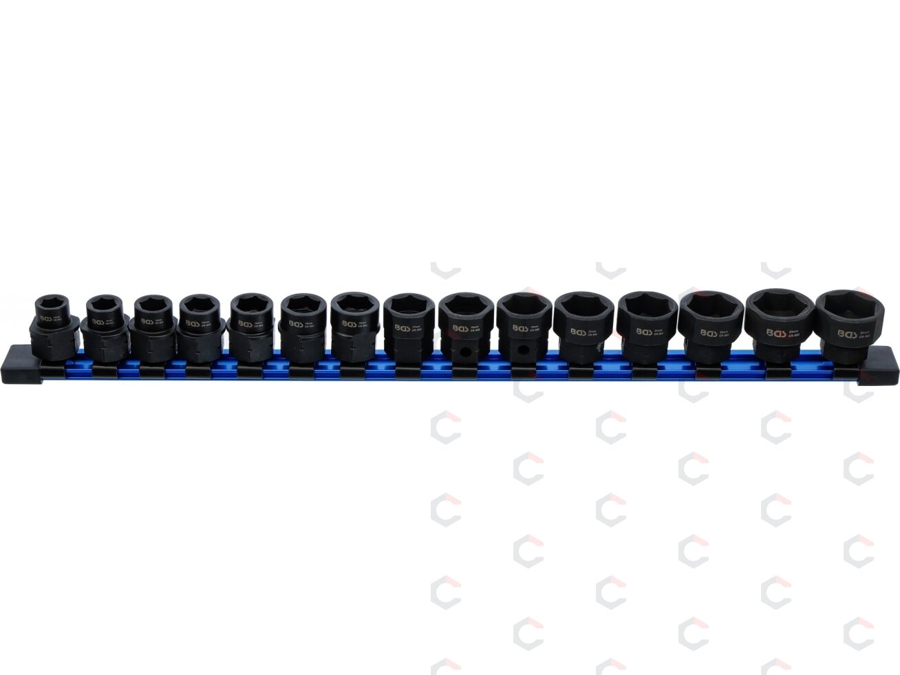 Smūginių galvučių rinkinys | šešiakampės, ypač trumpos | 1/2" | 10–24 mm | 15 vnt. (74700) 1 Smūginių galvučių rinkinys | šešiakampės, ypač trumpos | 1/2" | 10–24 mm | 15 vnt. (74700) 1
