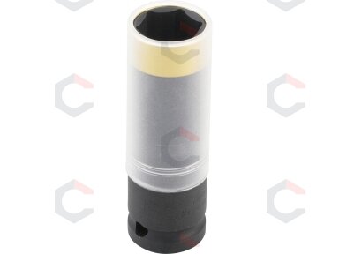 Smūginė galvutė su apsauga | Itin plona | 12,5 mm (1/2") | 19 mm (7403) Smūginė galvutė su apsauga | Itin plona | 12,5 mm (1/2") | 19 mm (7403)