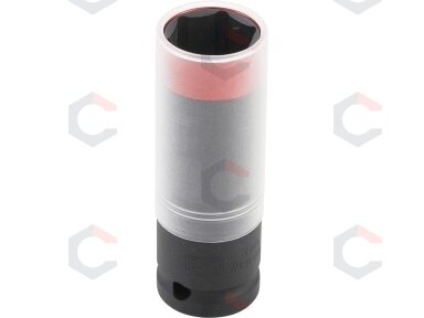 Smūginė galvutė su apsauga | Itin plona | 12,5 mm (1/2") | 21 mm (7404) Smūginė galvutė su apsauga | Itin plona | 12,5 mm (1/2") | 21 mm (7404)