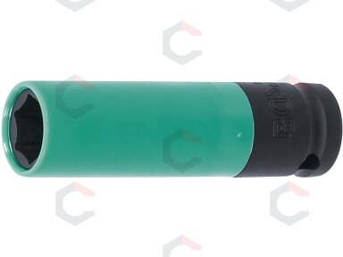 Smūginė galvutė su apsauga | itin siaura | 12,5 mm (1/2") | 15 mm (7501) Smūginė galvutė su apsauga | itin siaura | 12,5 mm (1/2") | 15 mm (7501)