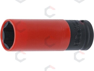Smūginė galvutė su apsauga | itin siaura | 12,5 mm (1/2") | 21 mm (7504) Smūginė galvutė su apsauga | itin siaura | 12,5 mm (1/2") | 21 mm (7504)