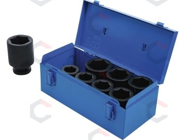 Ilgų smūginių galvučių rinkinys BGS | 1" | 27–50 mm | 8 vnt. (5500)