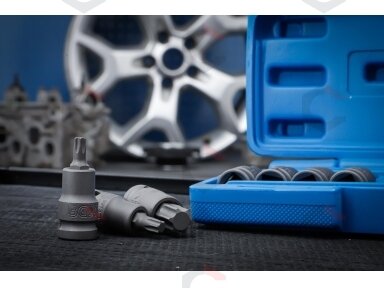 Smūginiai antgaliai | 12,5 mm (1/2") | T-Star (Torx) T20–T70 | 10 vnt. (5097) Smūginiai antgaliai | 12,5 mm (1/2") | T-Star (Torx) T20–T70 | 10 vnt. (5097)