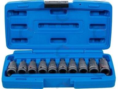Smūginiai antgaliai | 12,5 mm (1/2") | T-Star (Torx) T20–T70 | 10 vnt. (5097) Smūginiai antgaliai | 12,5 mm (1/2") | T-Star (Torx) T20–T70 | 10 vnt. (5097)