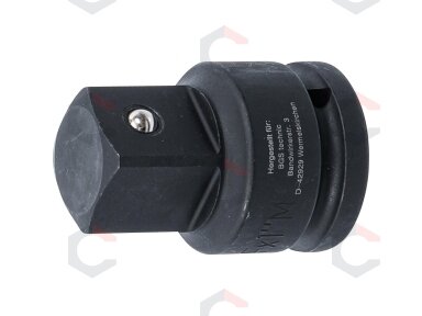 Smūginis adapteris | vidinis kvadratas 20 mm (3/4") - išorinis kvadratas 25 mm (1") (195) Smūginis adapteris | vidinis kvadratas 20 mm (3/4") - išorinis kvadratas 25 mm (1") (195)