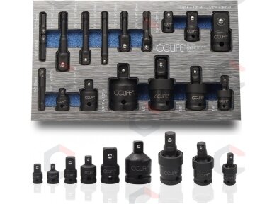 Smūginių adapterių ir šarnyrų / kardanų rinkinys | Cr-Mo | 17 vnt. (H640617) Smūginių adapterių ir šarnyrų / kardanų rinkinys | Cr-Mo | 17 vnt. (H640617)