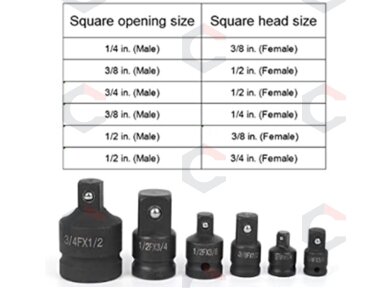 Smūginių adapterių rinkinys | 50BV30 | 6 vnt. (H640606) Smūginių adapterių rinkinys | 50BV30 | 6 vnt. (H640606)