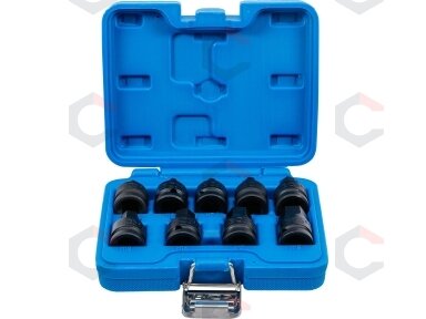 Smūginių antgalių rinkinys | 12,5 mm (1/2") | hex šešiakampis 5 - 19 mm | 9 vnt. (5485)