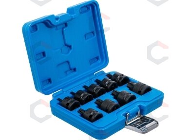 Smūginių galvučių su T-Star antgaliais rinkinys 1/2" T20–T70 9 vnt. (5486) Smūginių galvučių su T-Star antgaliais rinkinys 1/2" T20–T70 9 vnt. (5486)