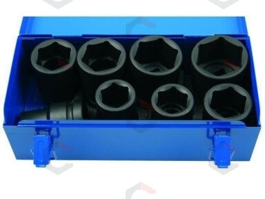 Smūginių galvučių rinkinys – 1" pavara – 27–50 mm | 8 vnt. (5245) Smūginių galvučių rinkinys – 1" pavara – 27–50 mm | 8 vnt. (5245)