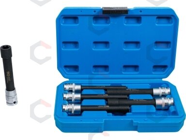 Smūginių galvučių rinkinys E-Tipas | Labai ilgos | 12,5 mm (1/2") | E10 - E20 | 6 vnt. (2028) Smūginių galvučių rinkinys E-Tipas | Labai ilgos | 12,5 mm (1/2") | E10 - E20 | 6 vnt. (2028)
