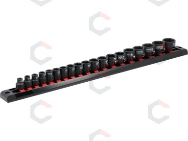 Smūginių galvučių rinkinys, šešiakampės | 9.5 mm (3/8") | 6 - 24 mm | 19 vnt. (YT-10249)