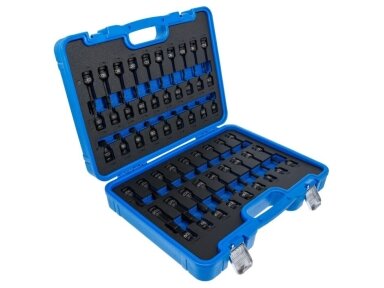 Smūginių galvučių su antgaliais rinkinys | 1/2" | HEX, Torx, XZN | 56 dalių (7298) Smūginių galvučių su antgaliais rinkinys | 1/2" | HEX, Torx, XZN | 56 dalių (7298)