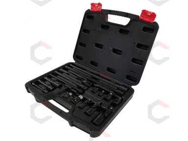 Smūginių ilgintuvų / adapterių / šarnyrų rinkinys | 6.3 mm (1/4") / 10 mm (3/8") / 12,5 mm (1/2") | 18 vnt. (DT18S) Smūginių ilgintuvų / adapterių / šarnyrų rinkinys | 6.3 mm (1/4") / 10 mm (3/8") / 12,5 mm (1/2") | 18 vnt. (DT18S)