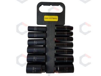 Smūginių ilgų galvučių rinkinys | 12,5 mm (1/2") | 10-32 mm | 13 vnt. (SK1213) Smūginių ilgų galvučių rinkinys | 12,5 mm (1/2") | 10-32 mm | 13 vnt. (SK1213)