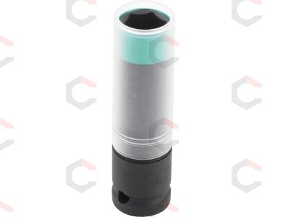 Smūginė galvutė su apsauga | Itin plona | 12,5 mm (1/2") | 15 mm (7401) Smūginė galvutė su apsauga | Itin plona | 12,5 mm (1/2") | 15 mm (7401)