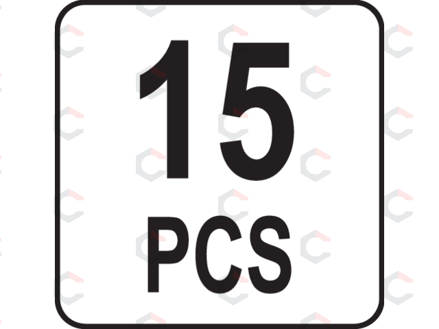 Smūginių trumpų galvučių rinkinys – AS-Drive 1/2", CrMo – 10–27 mm, 15 vnt (YT-10253) 9