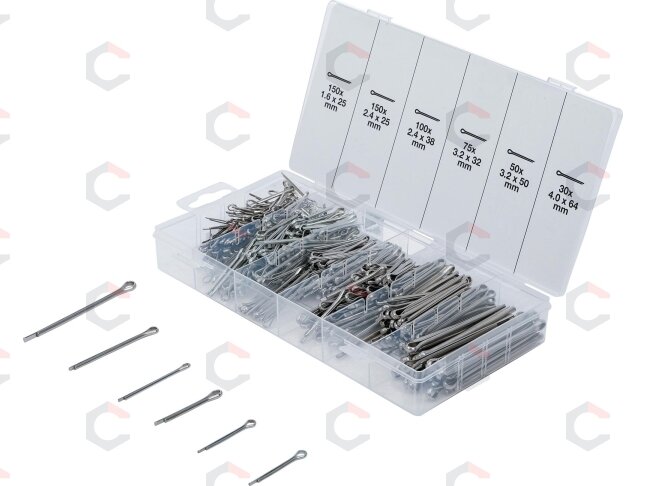 Smeigtukų asortimentas | Nerūdijantis plienas | Ø 1,6 - 4,0 mm | 555 vnt. (8048-1) Smeigtukų asortimentas | Nerūdijantis plienas | Ø 1,6 - 4,0 mm | 555 vnt. (8048-1)