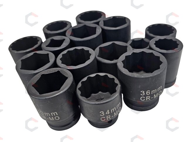 Smūginė galvutė | 12 kampų | 12,5 mm (1/2") | 36 mm (S12-36B) 1