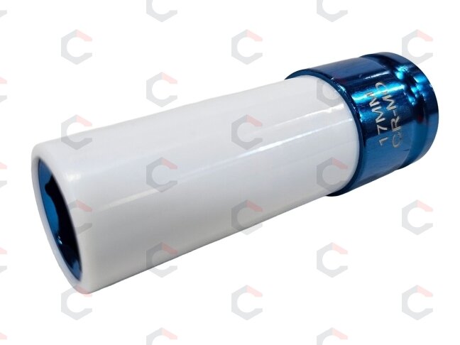 Smūginė galvutė ilga plonasienė | su plastikine apsauga | 12,5 mm (1/2") | 17 mm (H5017) 1