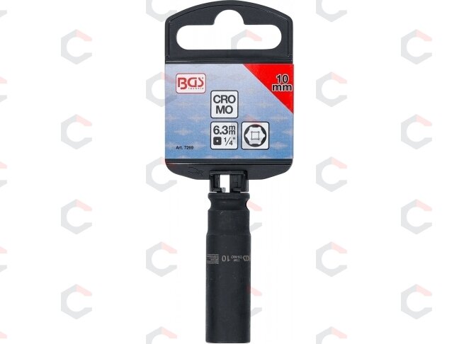Smūginė galvutė ilga | šešiakampė | 6,3 mm (1/4") | 10 mm (7269) 3 Smūginė galvutė ilga | šešiakampė | 6,3 mm (1/4") | 10 mm (7269) 3