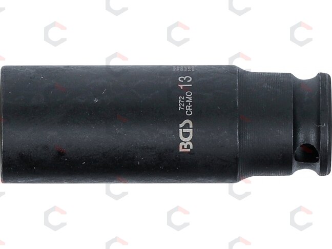Smūginė galvutė ilga | šešiakampė | 6,3 mm (1/4") | 13 mm (7272) Smūginė galvutė ilga | šešiakampė | 6,3 mm (1/4") | 13 mm (7272)