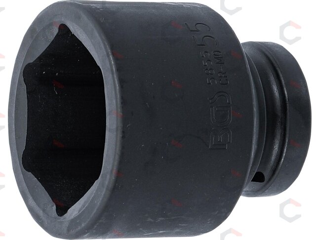 Smūginė galvutė šešiakampė | 25 mm (1") | 55 mm (5855) Smūginė galvutė šešiakampė | 25 mm (1") | 55 mm (5855)
