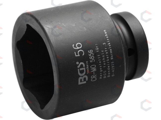Smūginė galvutė šešiakampė | 25 mm (1") | 56 mm (5856) Smūginė galvutė šešiakampė | 25 mm (1") | 56 mm (5856)