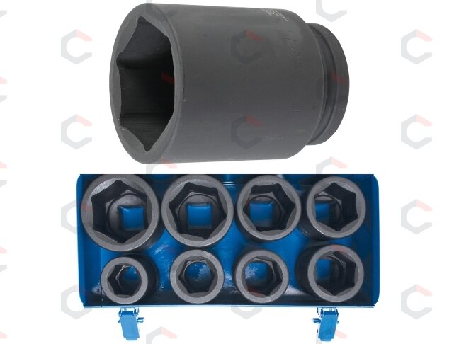 Ilgų smūginių galvučių rinkinys BGS | 1" | 27–50 mm | 8 vnt. (5500) 6 Ilgų smūginių galvučių rinkinys BGS | 1" | 27–50 mm | 8 vnt. (5500) 6